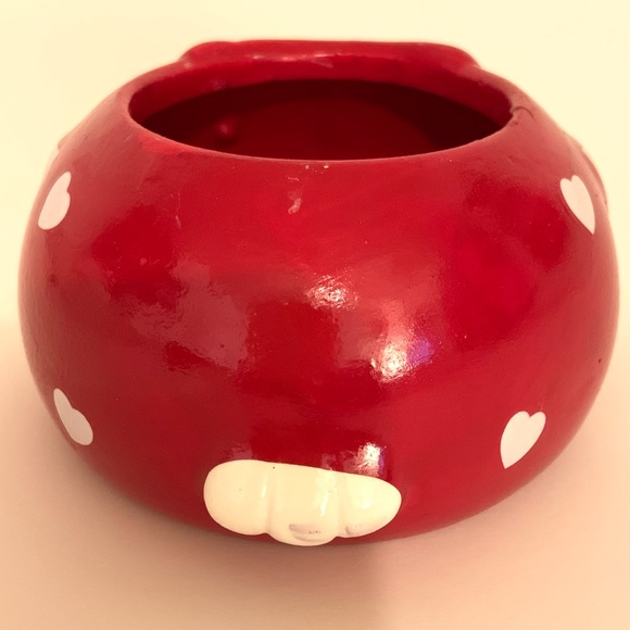 Valentine’s Day Ceramic Owl Plant Pot, Small Owl Pot, Red Owl, Owl Decor, Heart. - Picture 8 of 16